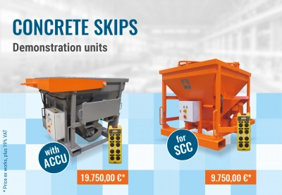 CONCRETE SKIPS - demo units, immediately available