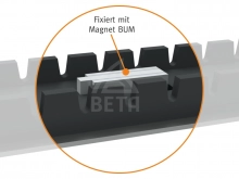 Fastening with BUM magnet